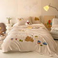Axyaa Cartoon Style Lamb Wool Printed Blanket - Double-Sided High-Gram Shawl Blanket