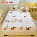 Axyaa Polka Dot Printed Milk Fleece Fitted Sheet - Thermal Mattress Cover