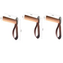 Axyaa Wood Leather Hook Belt for Stylish Wall Storage