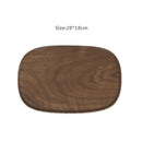Axyaa Black Walnut Lace Tray: Plum Blossom Edge Tea Tray for Restaurant, Hotel, Coffee Shop