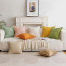 Axyaa Corduroy Boho Striped 18x18 Inch Throw Pillow Covers for Couch Sofa