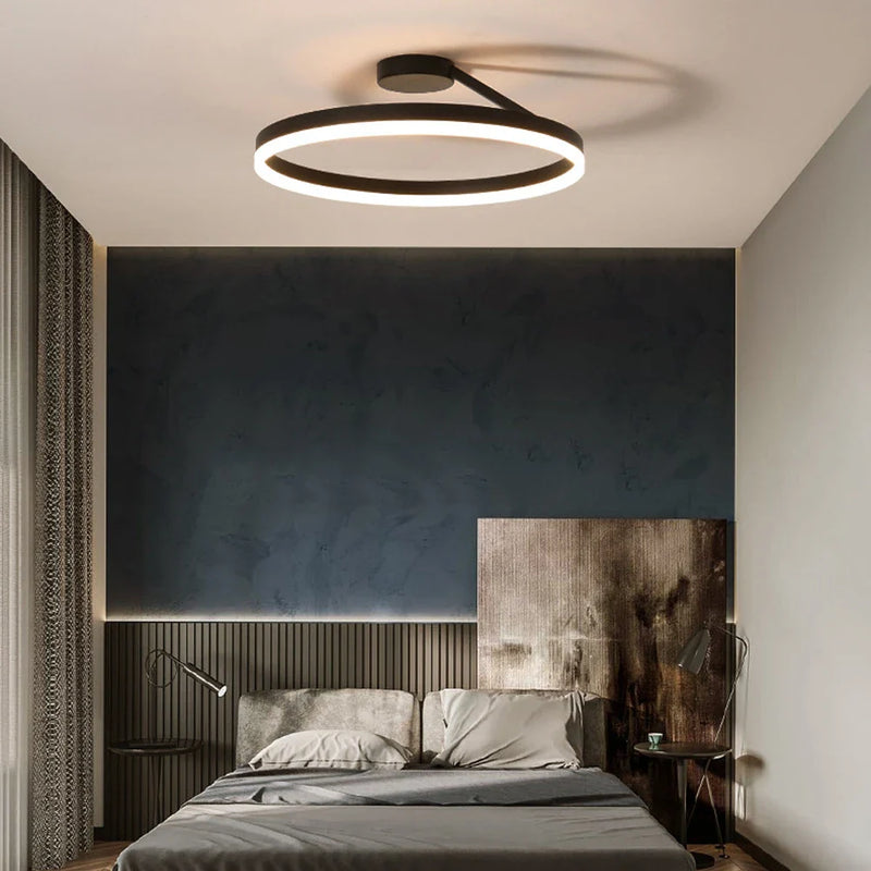 Axya Modern Minimalist Ring LED Ceiling Chandelier for Dining Living Room Bedroom Decor