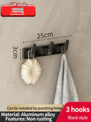 Axyaa Space Aluminum Kitchen and Bathroom Storage Hook Rack