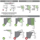 Axyaa Fireplace Garland Holder: Adjustable Mantle Hanger with Dual Hooks