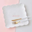 Axyaa Ceramic Breakfast Plate Set with Dim Sum, Steak, Bread - Western Food Selection