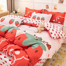 Axyaa Strawberry Bedding Set - Soft Queen/King Size Comforter Set