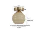 Axyaa Modern Creamy Glass Iron LED Ceiling Lamp for Aisle and Balcony Lighting