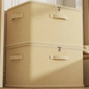 Storage Box with Lid by Axyaa: Foldable Organizer Bag for Closet Quilts & Clothes