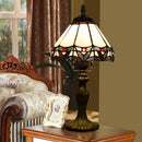 Axyaa Stained Glass Table Lamp: European Style Home Decor Reading Light for Living Room Bedroom
