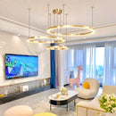 Axyaa Modern Circular Ring Pendant Light for Minimalist Living Room