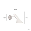 Axyaa Nordic Minimalist Black Iron LED Wall Light for Bedroom & Living Room