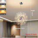 Axyaa Crystal Dandelion LED Chandelier: Modern Firefly Spark Ball Pendant Lamp