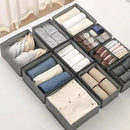 Axyaa Clothes Organizer Storage Box for Underwear Socks Jeans - Foldable Wardrobe Drawers Organizer