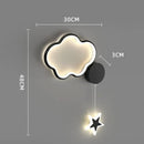 Axyaa Nordic LED Wall Lamp Cloud Star Moon Kids Bedroom Indoor Sconce