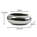 Axyaa Ceramic Circular Vase Minimalist Desk Decor Aesthetic Floral Flower Arrangement