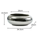 Axyaa Ceramic Circular Vase Minimalist Desk Decor Aesthetic Floral Flower Arrangement