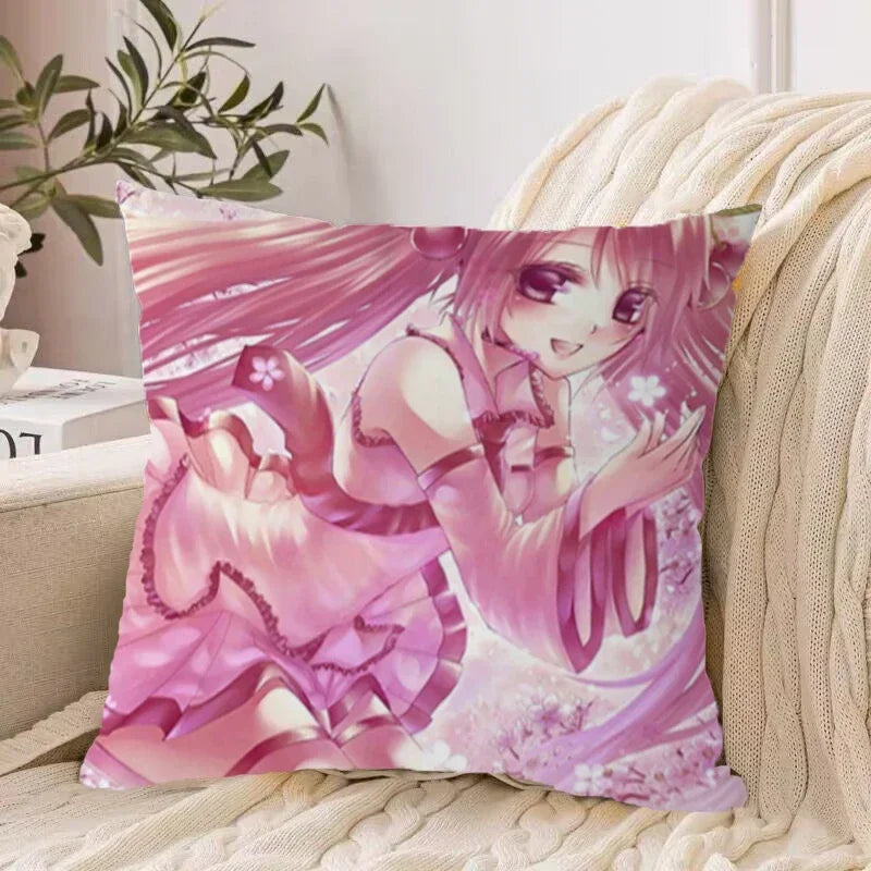 Axyaa 40*40 Hatsune Miku Pillow Cover Set for Stylish Bed Decor