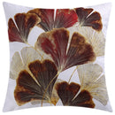 Yellow Grey Flower Pillowcase 45cm Double-Sided Print Cover for Home Decor by Axyaa