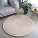 Axyaa Coral Fleece Round Rug for Bedroom and Living Room Decor