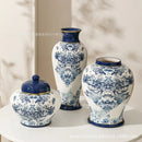 Axyaa Blue White Porcelain Vases Flower Arrangements Home Decor Ornaments