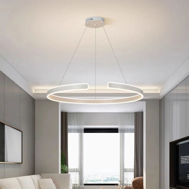 Round LED Pendant Light for Modern Home Decor by Axyaa