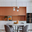 Axyaa White Glass LED Chandelier: Modern Minimalist Lighting for Home, Hotel, and Exhibition Hall