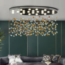 Axyaa Crystal Chandelier: Modern Lobby Design, Artistic Hotel Living Room Lighting