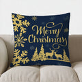 Axyaa Christmas Trees & Snowflakes Decor Pillow Cover