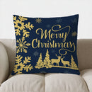 Axyaa Christmas Trees & Snowflakes Decor Pillow Cover