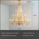 Axyaa Crystal Pearl Chandelier LED Pendant Lights Luxury Villa Decor