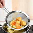 Axyaa Stainless Steel Flour Sieve Colander with Long Handle