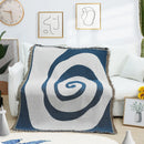 Axyaa Blue Vortex Sofa Blanket Tapestry 125x150cm