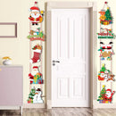 Axyaa Christmas Door Hanging Banner Santa Claus Snowman Xmas Front Door Ornament