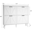 Axyaa Farmhouse Shoe Cabinet with 4 Drawers: Stylish Entryway Storage