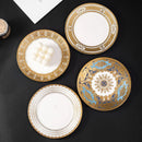 Axyaa Nordic Luxe Court Style Western Food Steak Plate with Dried Fruit