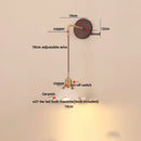 Axyaa Nordic Modern Ceramic Wood Wall Light Sconce adjust Study Bar Aisle Bedroom Lamp