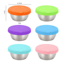 Axyaa Stainless Steel Salad Sauce Cup with Silicone Lid
