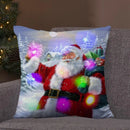 Axyaa LED Retro Santa Christmas Lights Pillowcase Home Decor 45x45