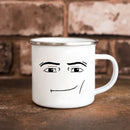 Axyaa Woman Face Enamel Travel Coffee Mug - Funny Gamer Gift