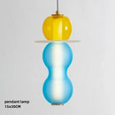 Axyaa Stained Glass Pendant Lamps LED Bar Restaurant Creative Bedside Light Fixtures