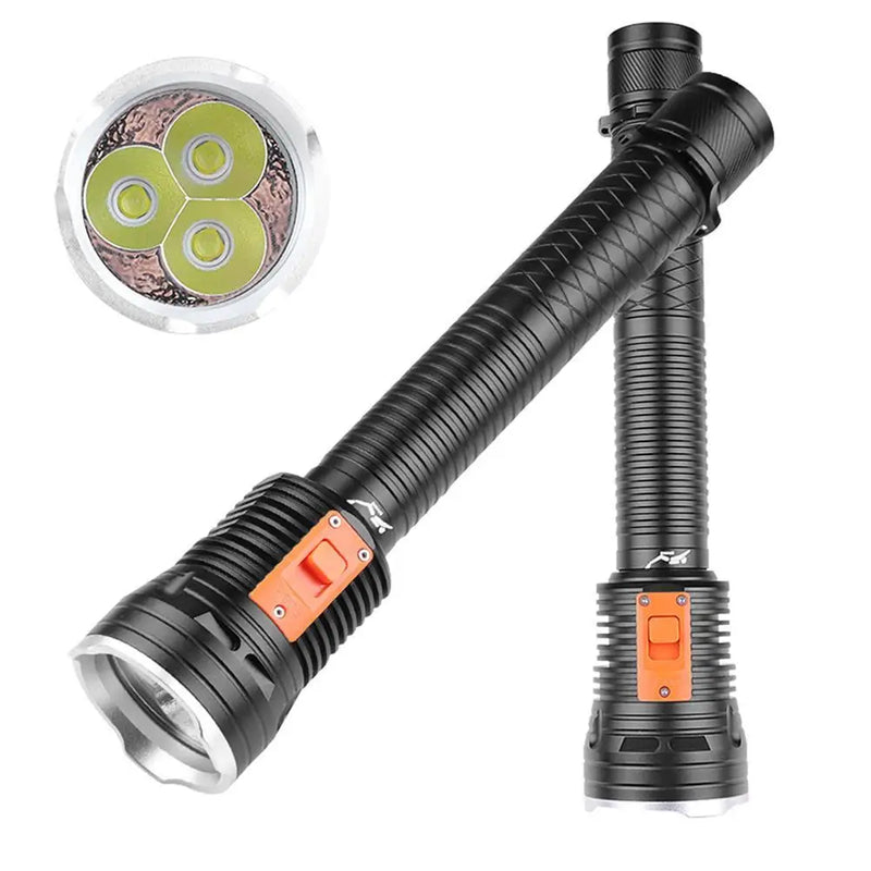 Axya XHP70 LED Diving Flashlight: Professional, Waterproof, High Brightness