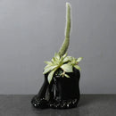 Axyaa Creative Feet Shape Ceramic Vase Home Office Decor Craft