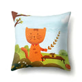 Axyaa Geometric Cat Dog Print Polyester Pillow Cover 45x45cm