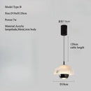 Axyaa Black LED Pendant Light Chandelier for Bedroom Living Room - Nordic Decor