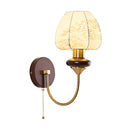 Axyaa French Medieval Style Fabric Wall Lamp for Retro Bedroom, Living Room, and Aisle