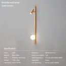 Axyaa Brass Bedside Wall Lamp Spot Light Fixture with Universal Joint, Vertical & Horizontal Installation