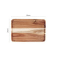 Axyaa Acacia Wood Coffee Tray Rectangular Plate for Snacks and Desserts