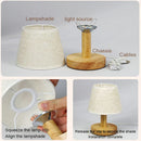 Axyaa Nordic Pleated USB Table Lamp DIY Foldable 5V 220V Art Bedroom Night Light