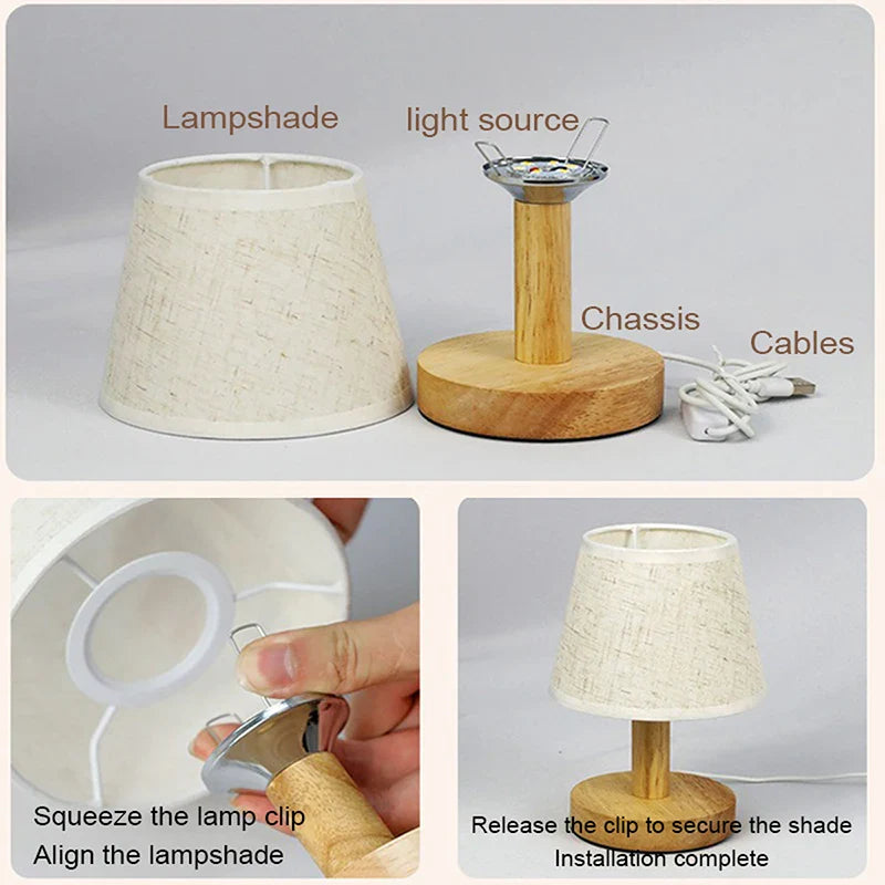 Axyaa Nordic Pleated USB Table Lamp DIY Foldable 5V 220V Art Bedroom Night Light