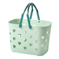 Axyaa Large Capacity Shower Basket with Handles - Space Saving Organizer, Stackable Drainage